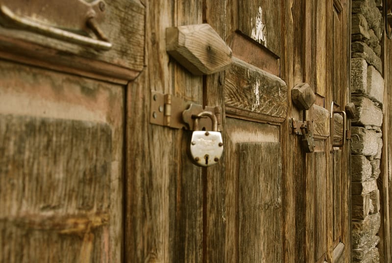 Porte en bois, Inde