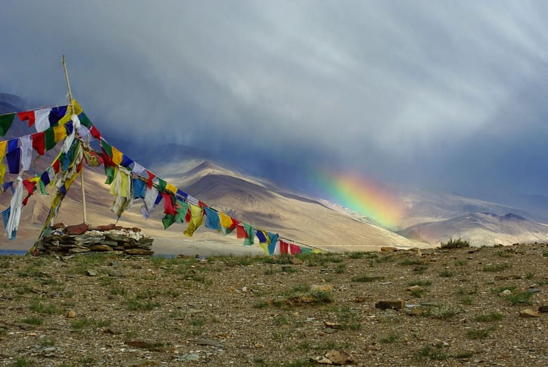 Arc-en-ciel au Tsomoriri - Ladakh